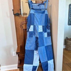 Ashley Taylor Blue Patchwork Jumpsuit